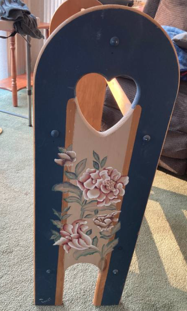 Towel Rack Wooden Quilt Rack Hand Painted Floral Wood Rack Hand Made With Heart