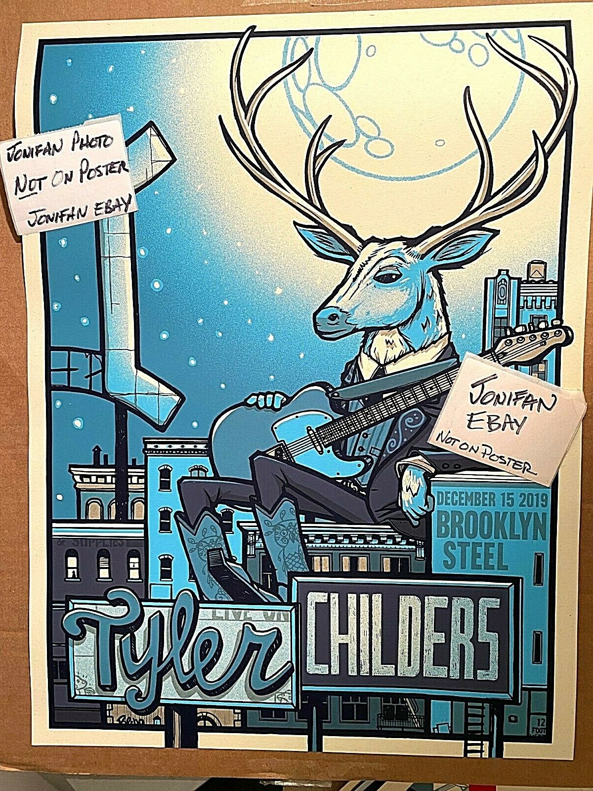 Tyler Childers Brooklyn Steel Ny Dec 15th 2019 N2 Se Screen Print Poster Avett