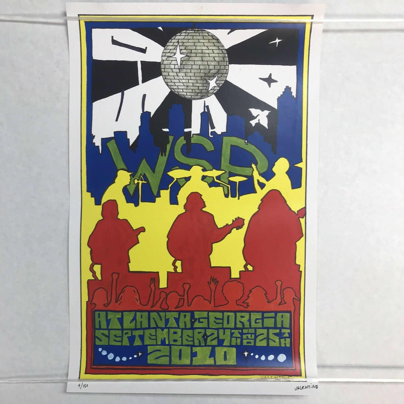 Widespread Panic Concert Poster 17 X 11 Atlanta Georgia Valentine Le # 9/150