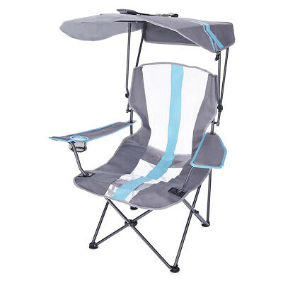 Kelsyus Premium Portable Camping Folding Lawn Chair With Canopy, Blue | 80185